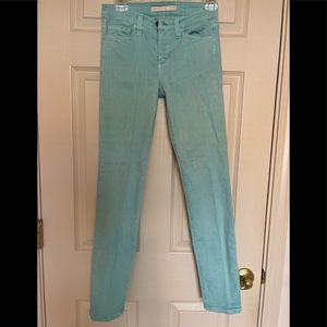 Joe’s Jeans Straight Ankle Jeans, Size 25, Aqua Blue Color, Pre-Owned